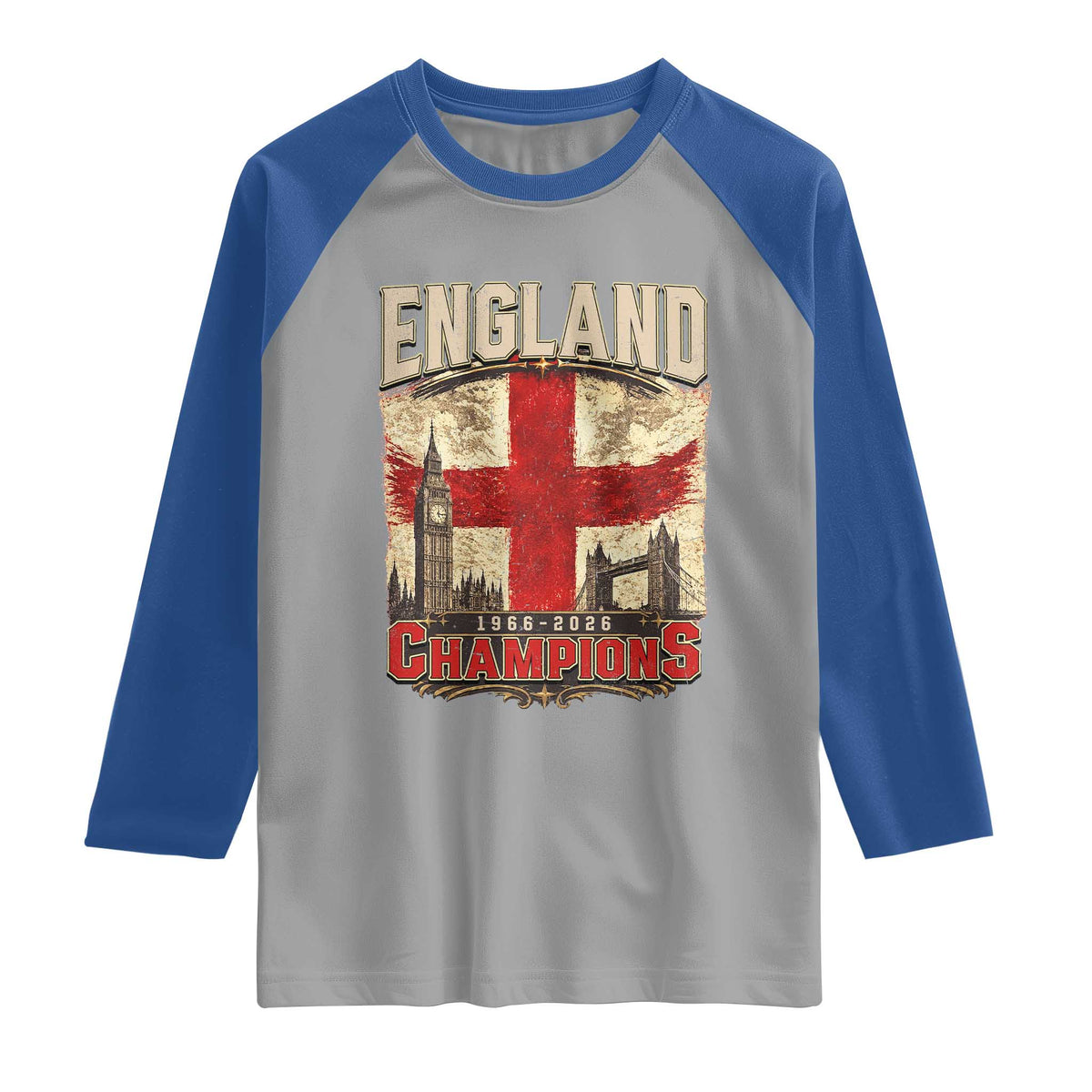 Vintage England Champions Raglan Shirt Proud Football Fan Heritage