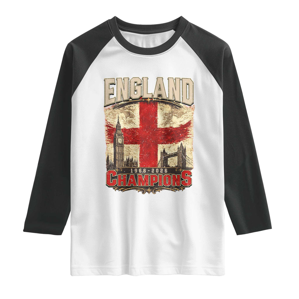 Vintage England Champions Raglan Shirt Proud Football Fan Heritage