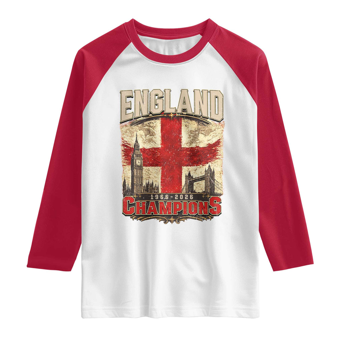 Vintage England Champions Raglan Shirt Proud Football Fan Heritage
