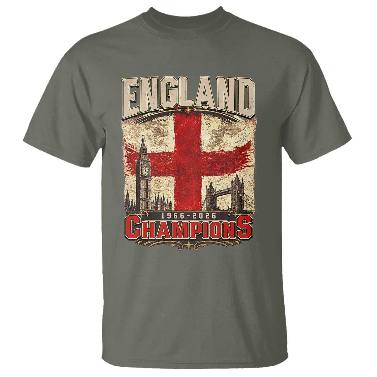 Vintage England Champions T Shirt Proud Football Fan Heritage