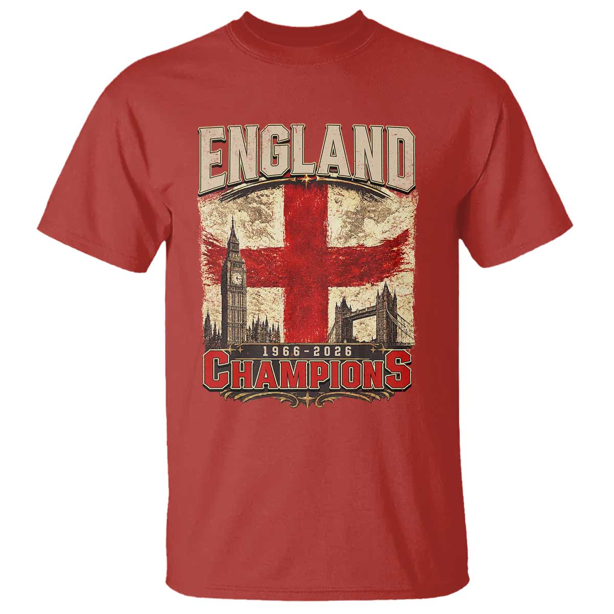 Vintage England Champions T Shirt Proud Football Fan Heritage