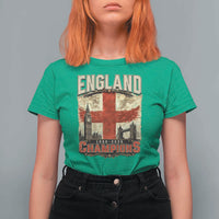 Vintage England Champions T Shirt For Women Proud Football Fan Heritage