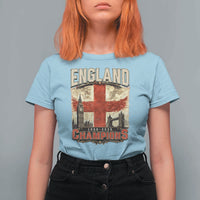 Vintage England Champions T Shirt For Women Proud Football Fan Heritage