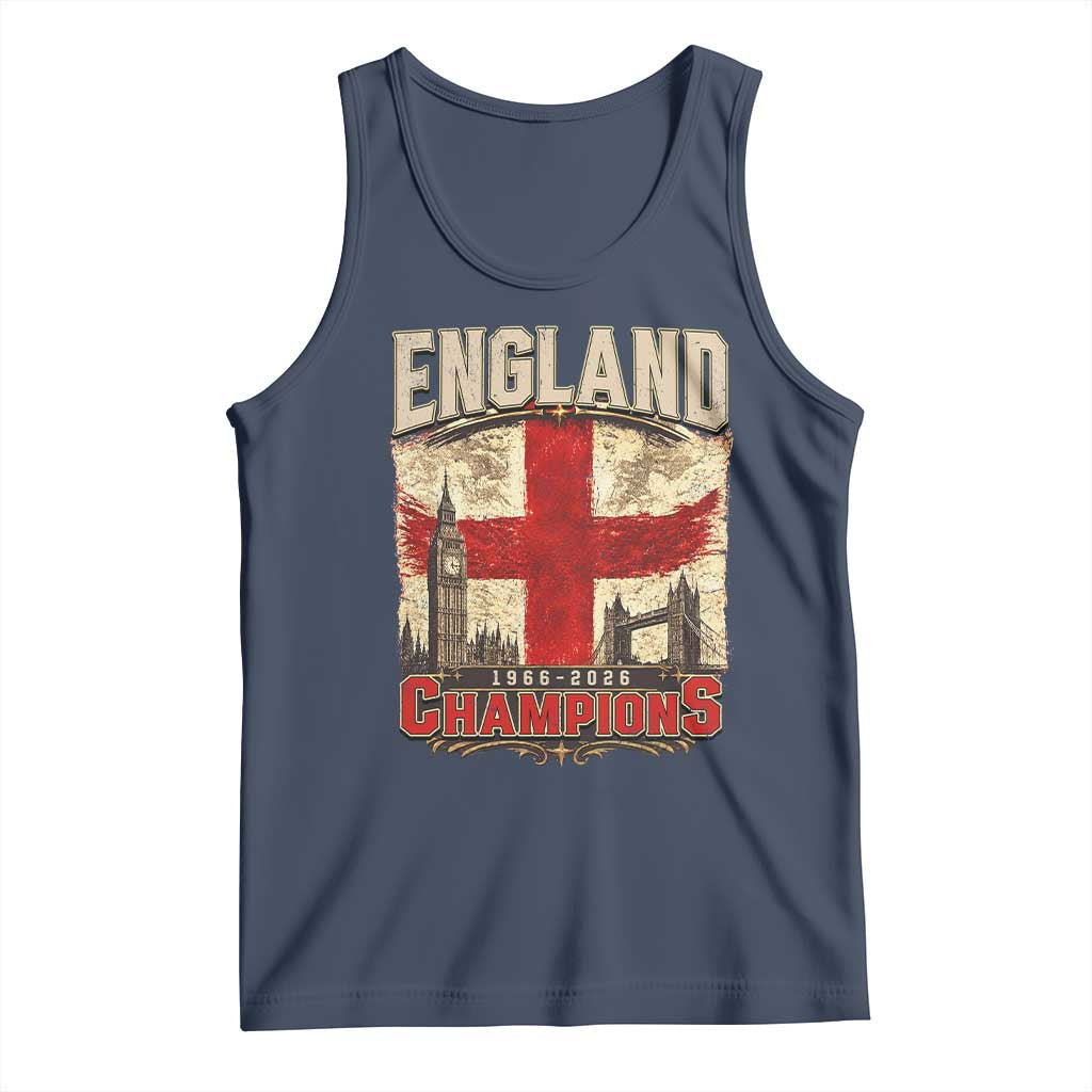 Vintage England Champions Tank Top Proud Football Fan Heritage