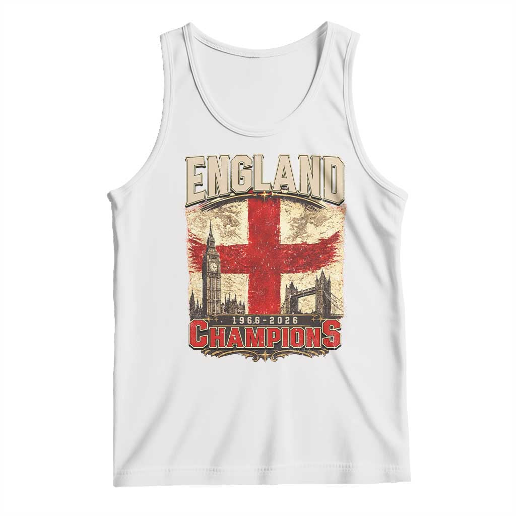 Vintage England Champions Tank Top Proud Football Fan Heritage