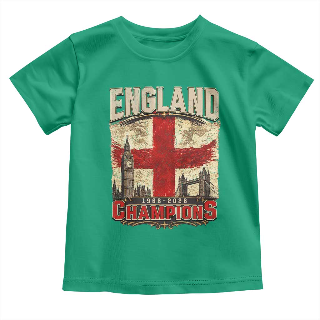 Vintage England Champions Toddler T Shirt Proud Football Fan Heritage