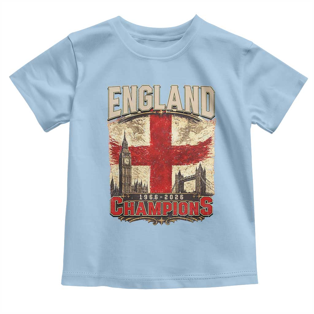 Vintage England Champions Toddler T Shirt Proud Football Fan Heritage