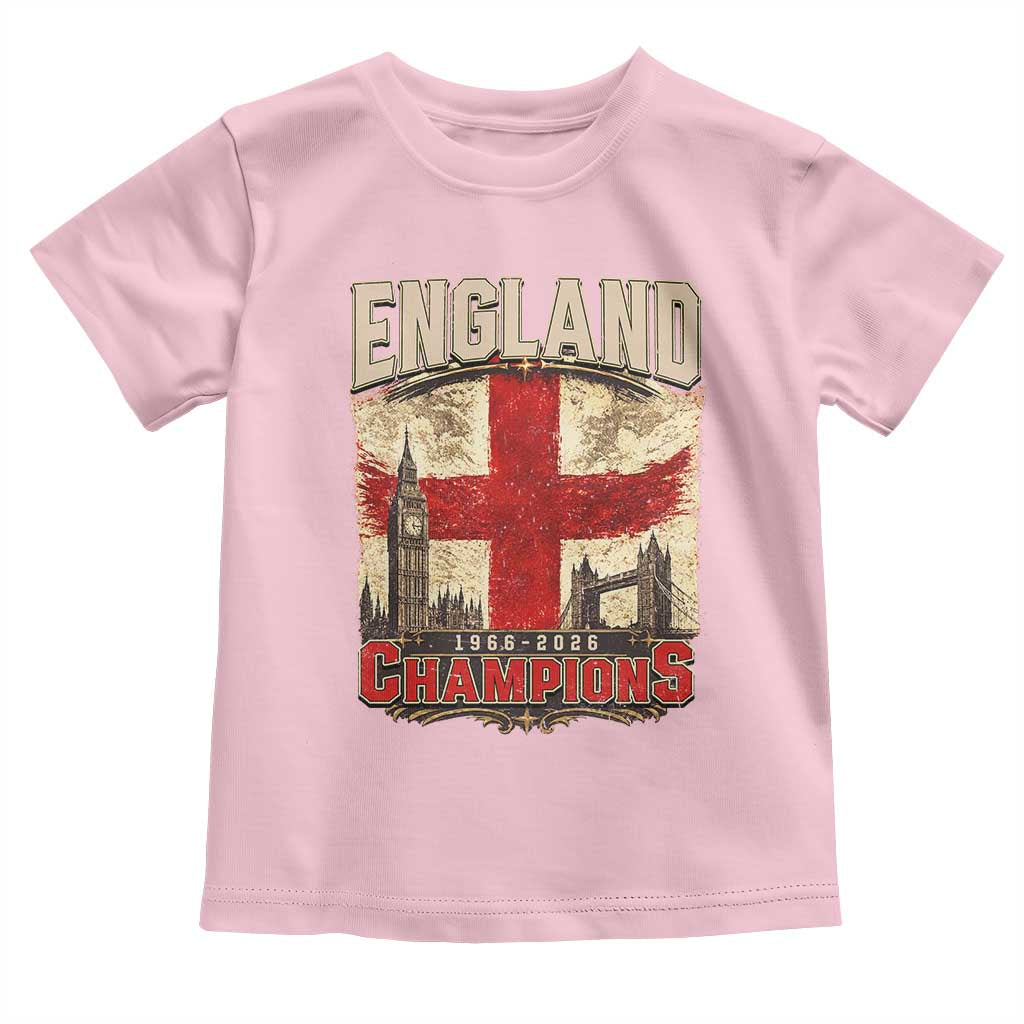 Vintage England Champions Toddler T Shirt Proud Football Fan Heritage