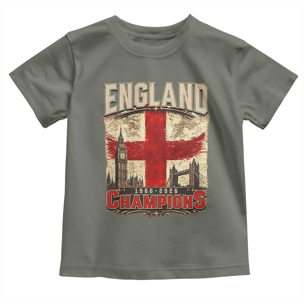 Vintage England Champions Toddler T Shirt Proud Football Fan Heritage