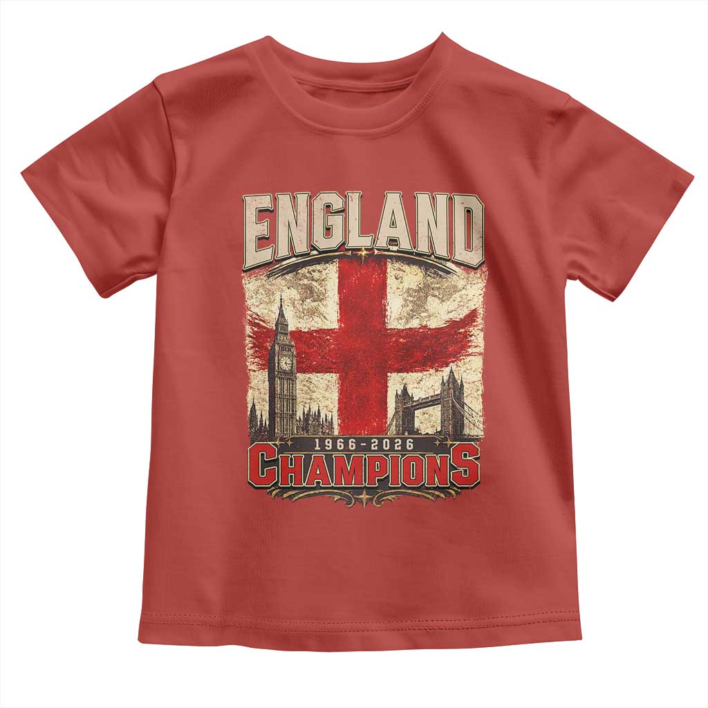 Vintage England Champions Toddler T Shirt Proud Football Fan Heritage