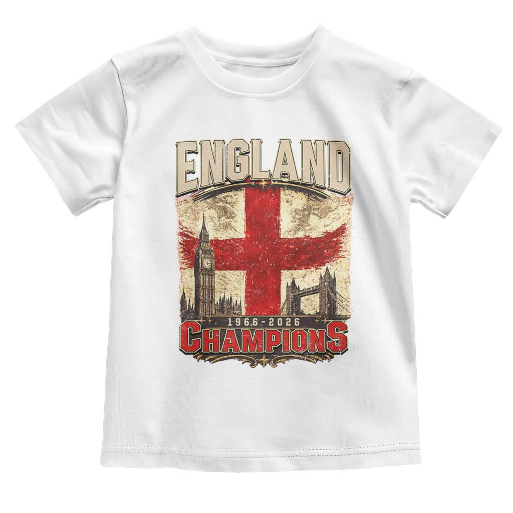 Vintage England Champions Toddler T Shirt Proud Football Fan Heritage