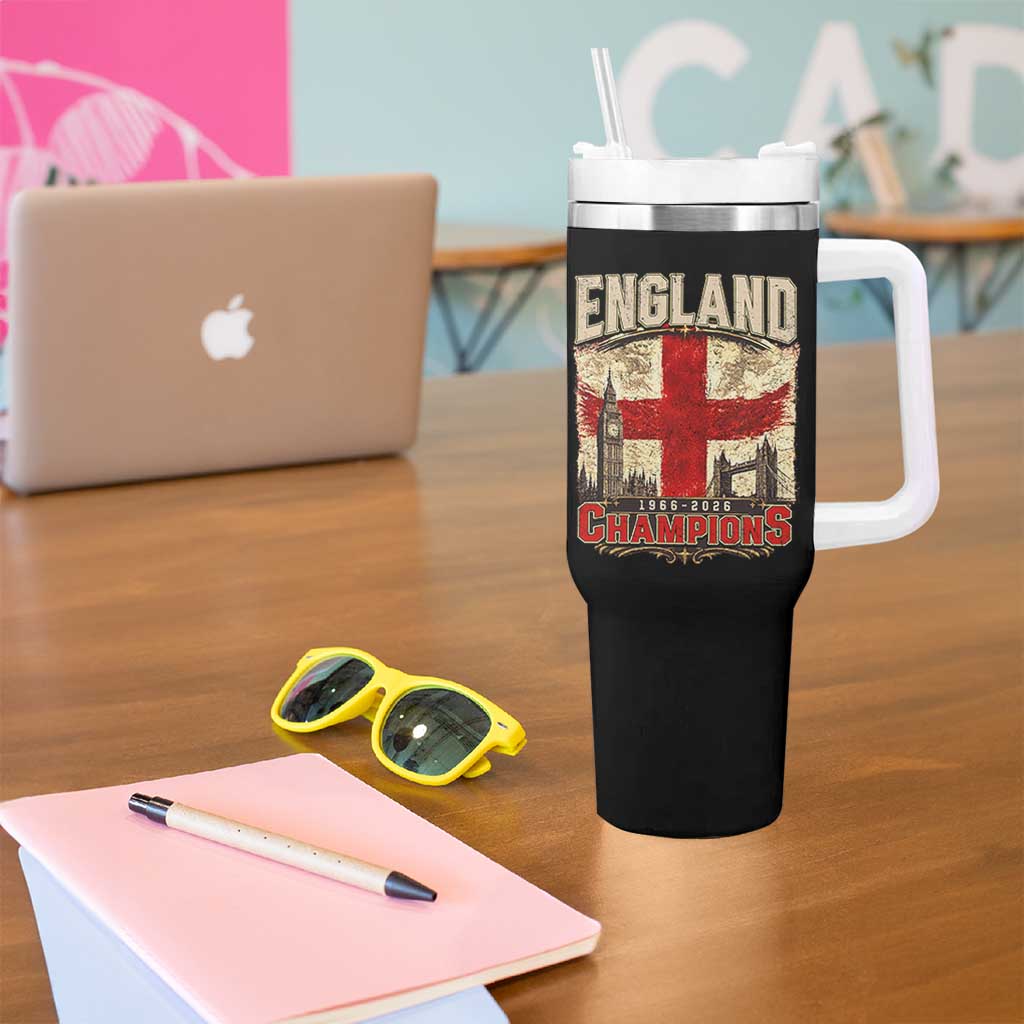Vintage England Champions Tumbler With Handle Proud Football Fan Heritage
