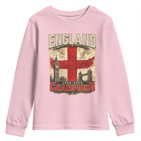 Vintage England Champions Youth Sweatshirt Proud Football Fan Heritage