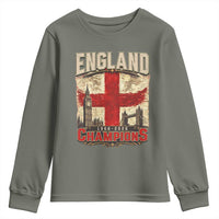 Vintage England Champions Youth Sweatshirt Proud Football Fan Heritage