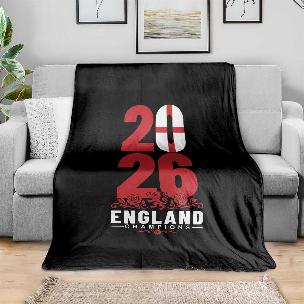 Vintage England Champions Throw Blanket Football Supporter Graphic