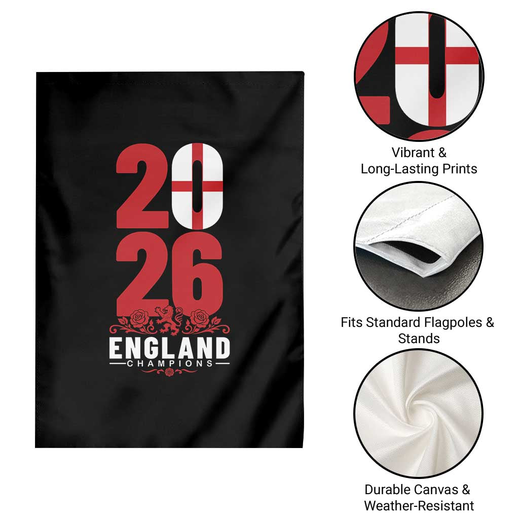 Vintage England Champions Garden Flag Football Supporter Graphic