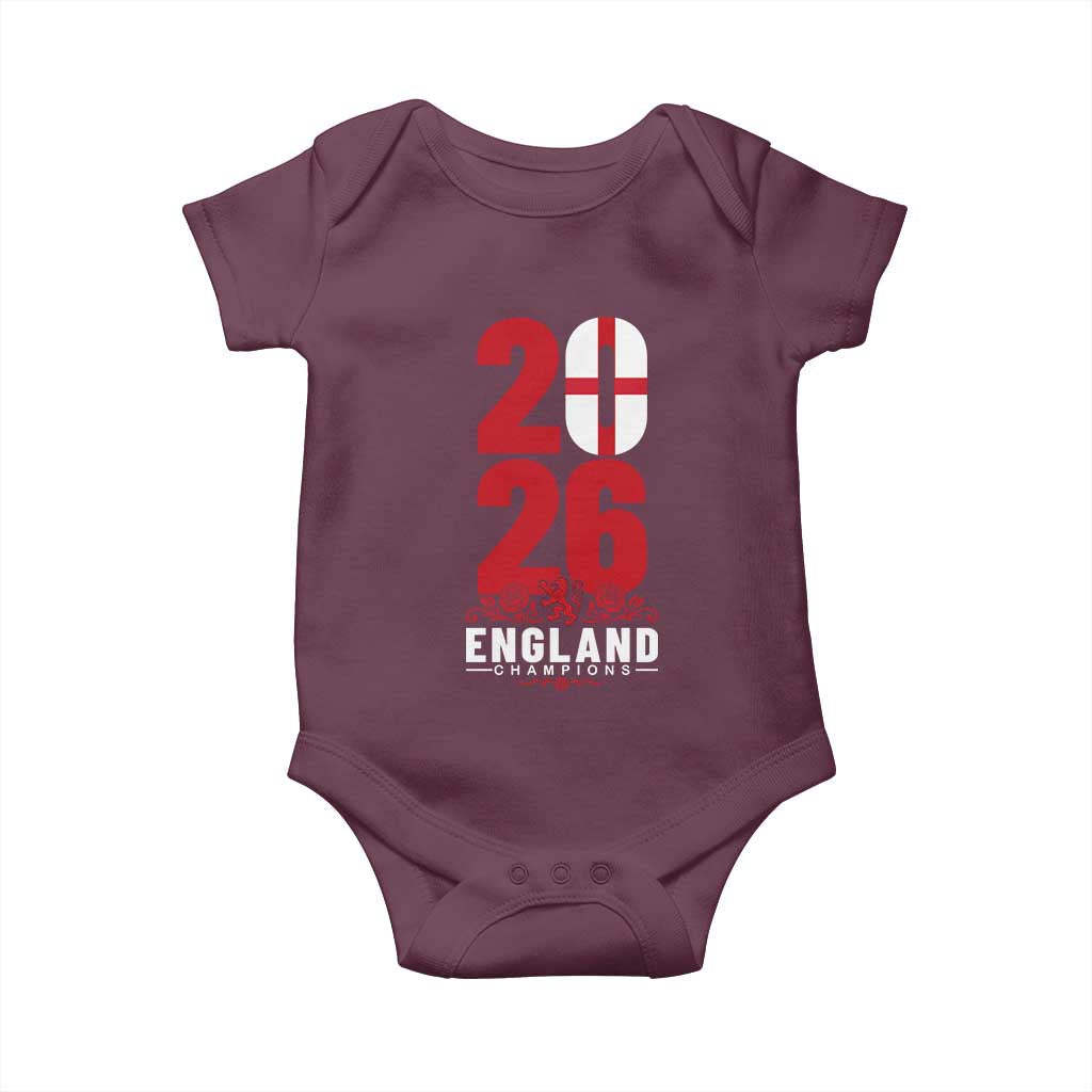 Vintage England Champions Baby Onesie Football Supporter Graphic