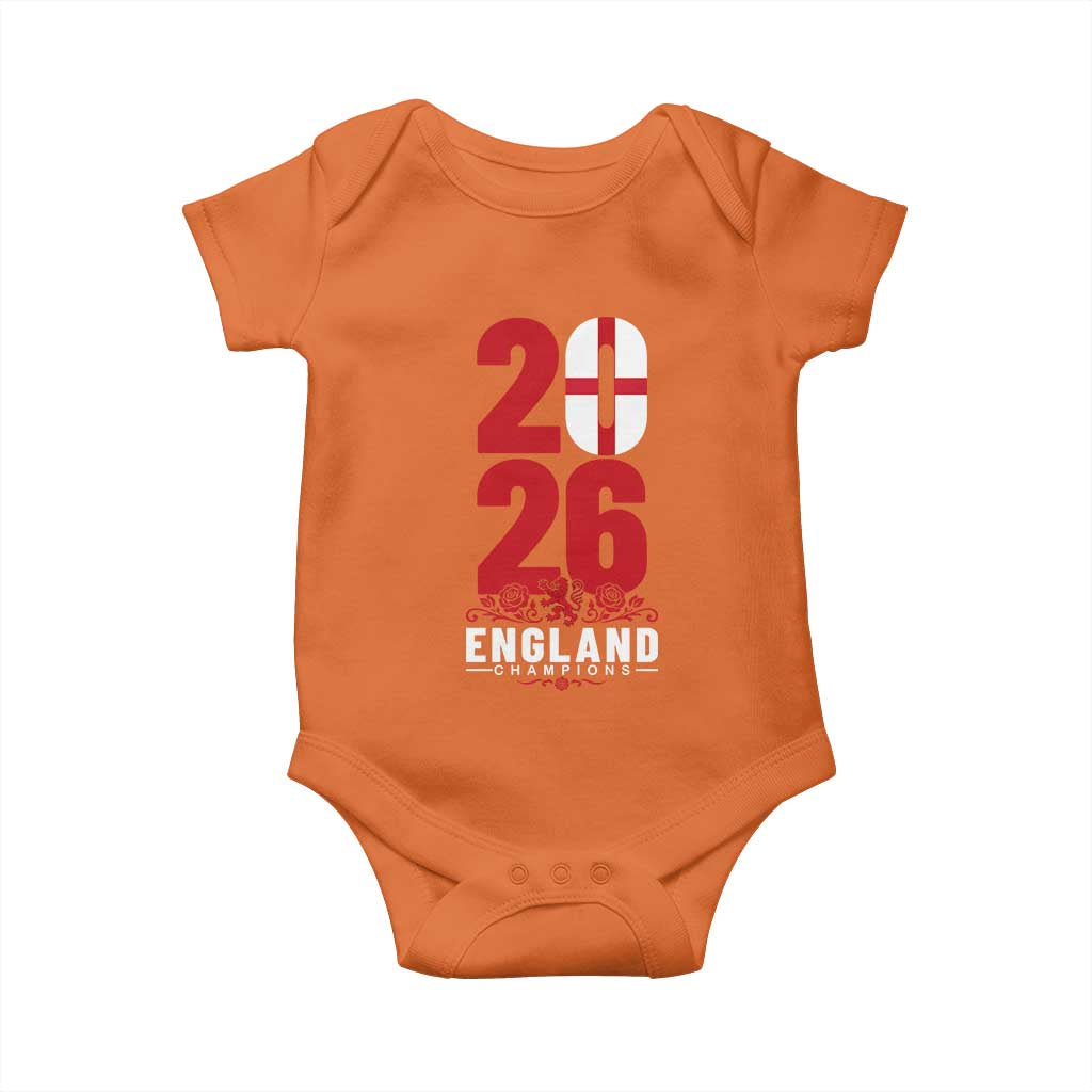 Vintage England Champions Baby Onesie Football Supporter Graphic
