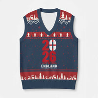 Vintage England Champions V-Neck Knit Sweater Vest Football Supporter Graphic