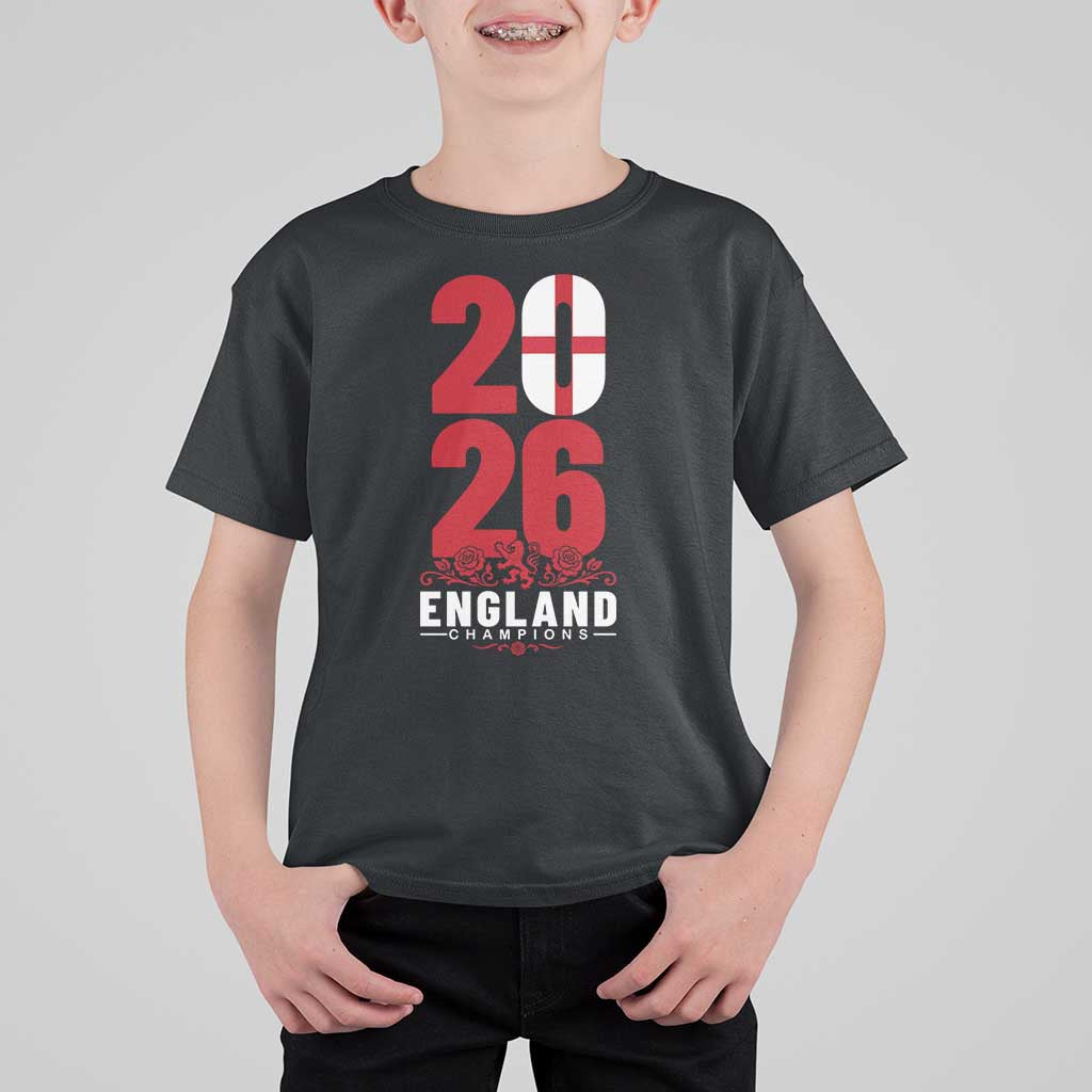 Vintage England Champions T Shirt For Kid Football Supporter Graphic
