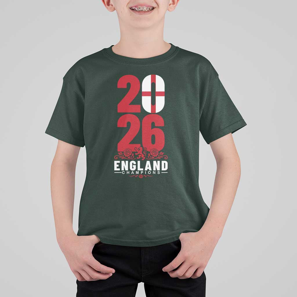Vintage England Champions T Shirt For Kid Football Supporter Graphic