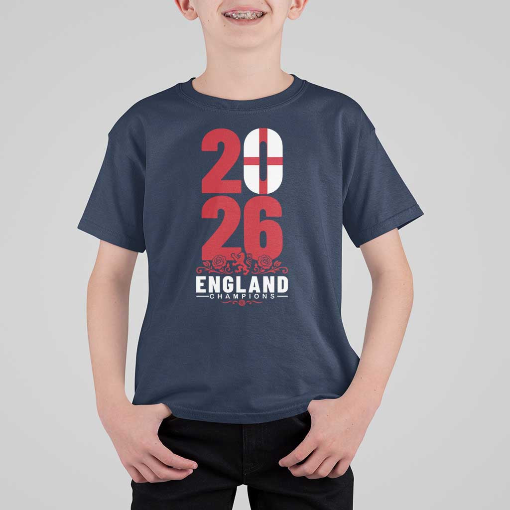 Vintage England Champions T Shirt For Kid Football Supporter Graphic
