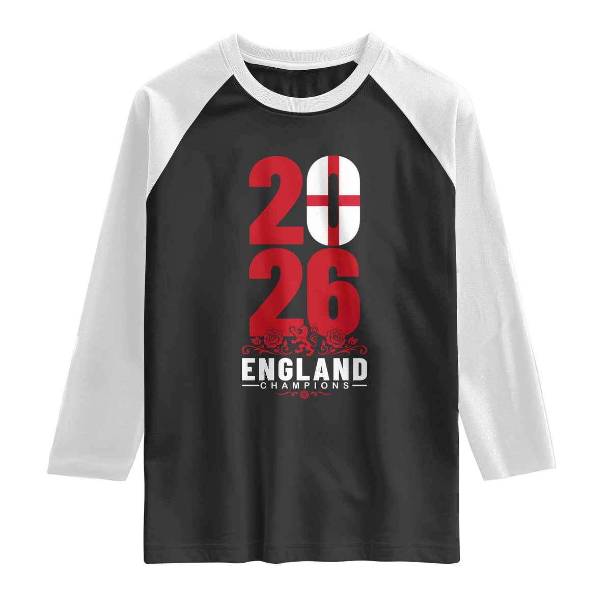 Vintage England Champions Raglan Shirt Football Supporter Graphic