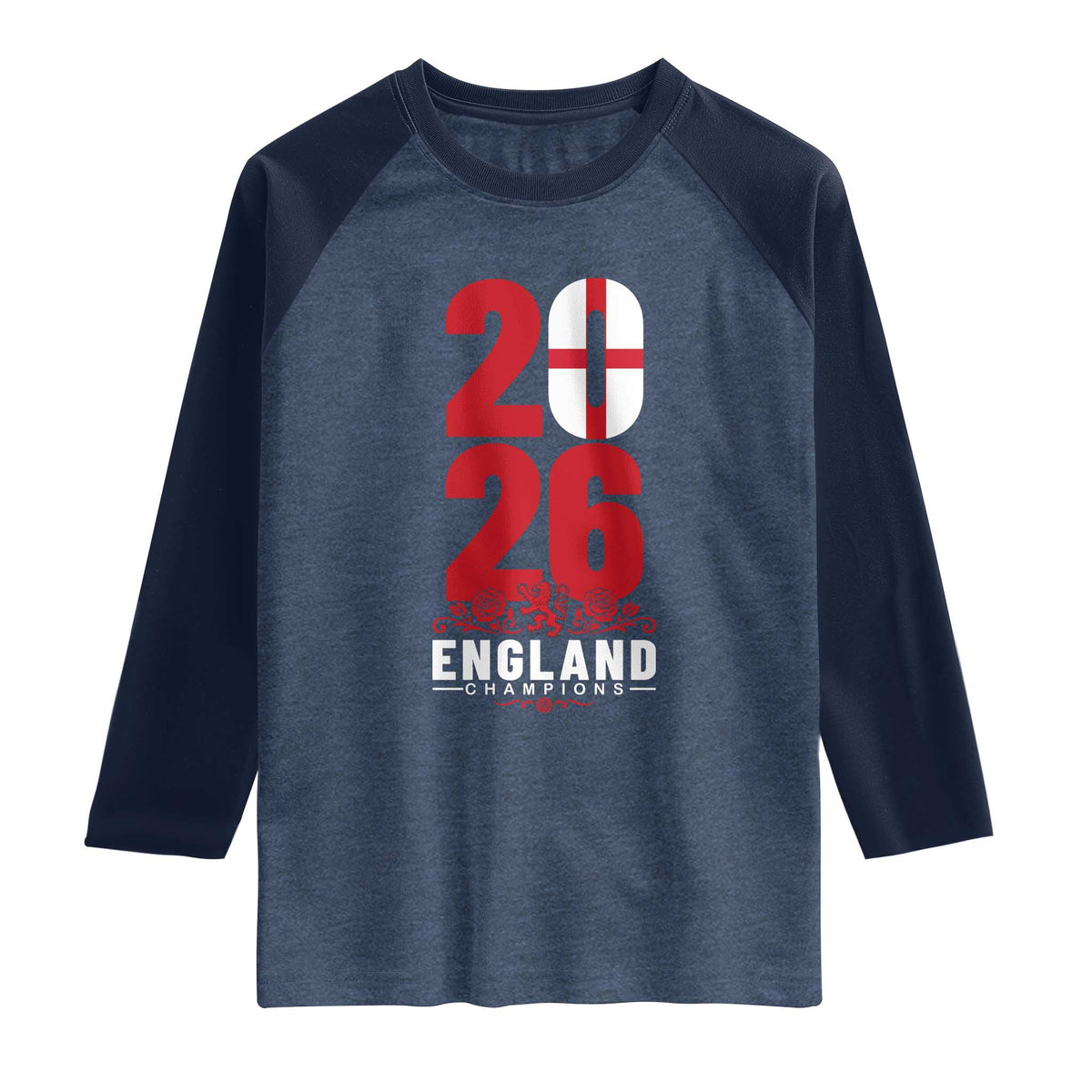 Vintage England Champions Raglan Shirt Football Supporter Graphic