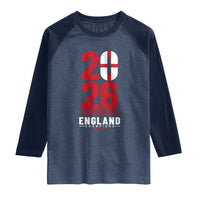 Vintage England Champions Raglan Shirt Football Supporter Graphic