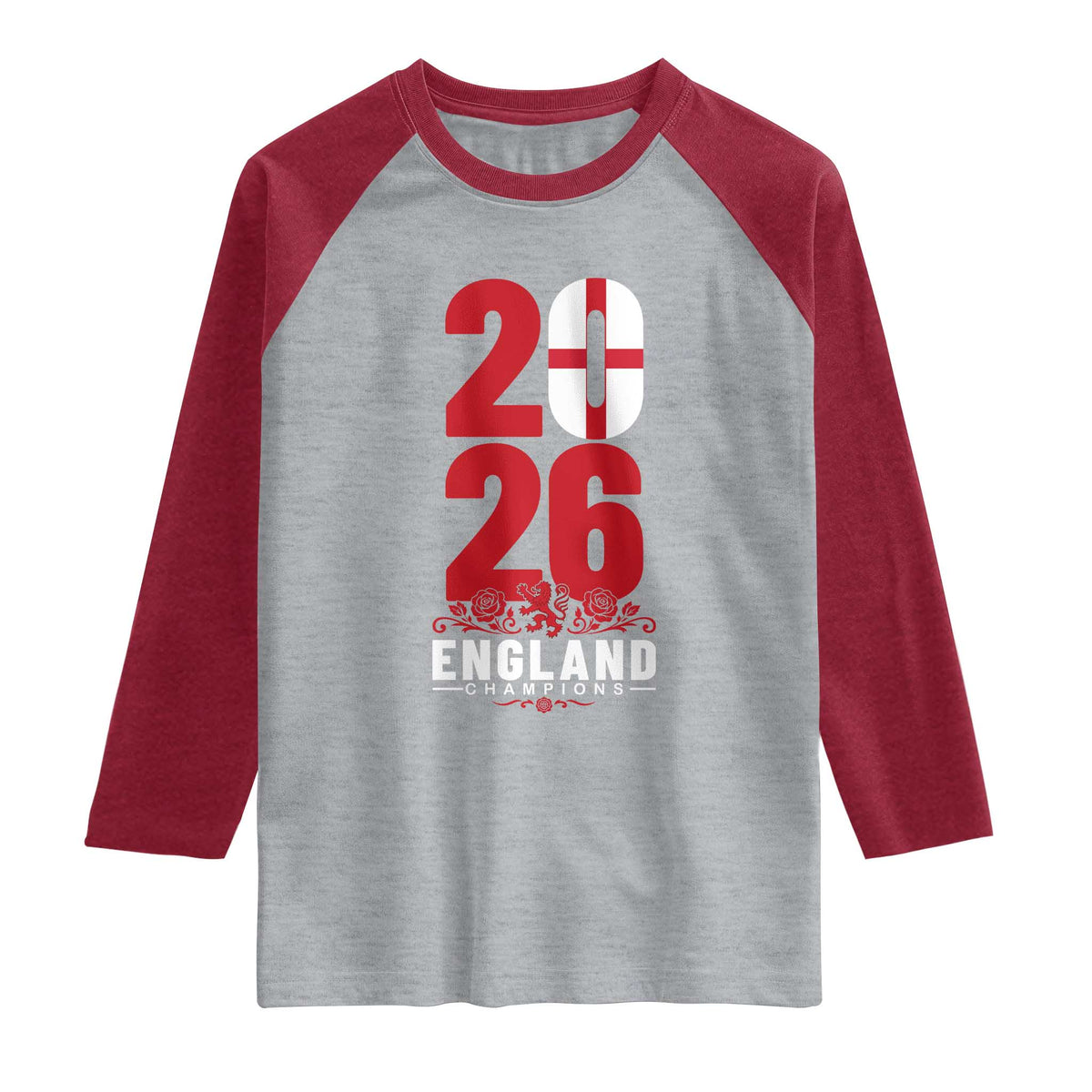 Vintage England Champions Raglan Shirt Football Supporter Graphic