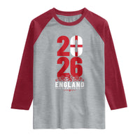 Vintage England Champions Raglan Shirt Football Supporter Graphic