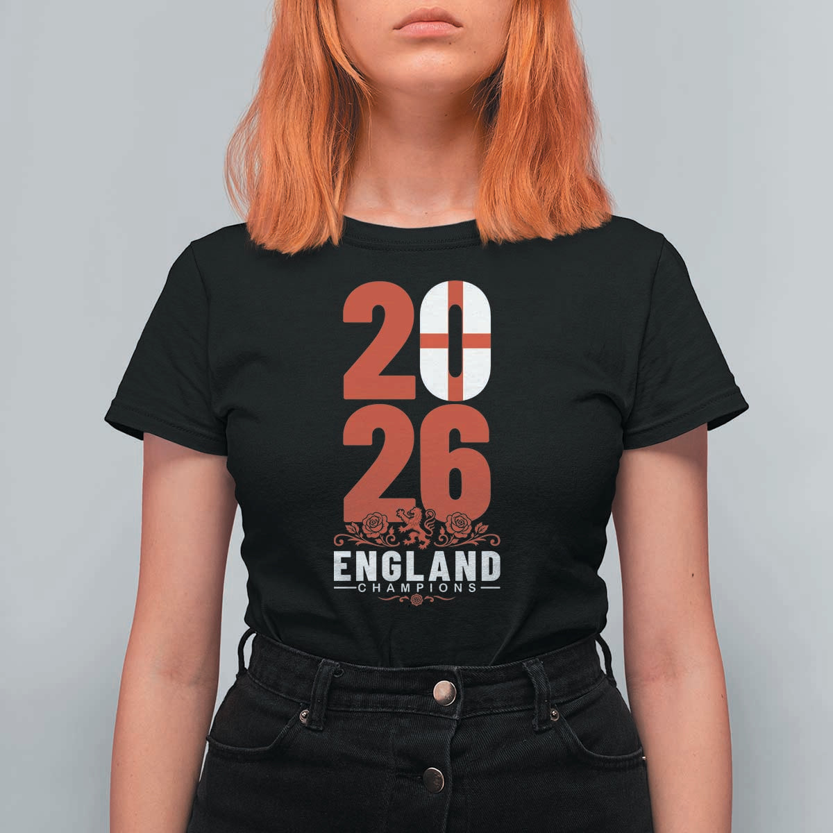 Vintage England Champions T Shirt For Women Football Supporter Graphic