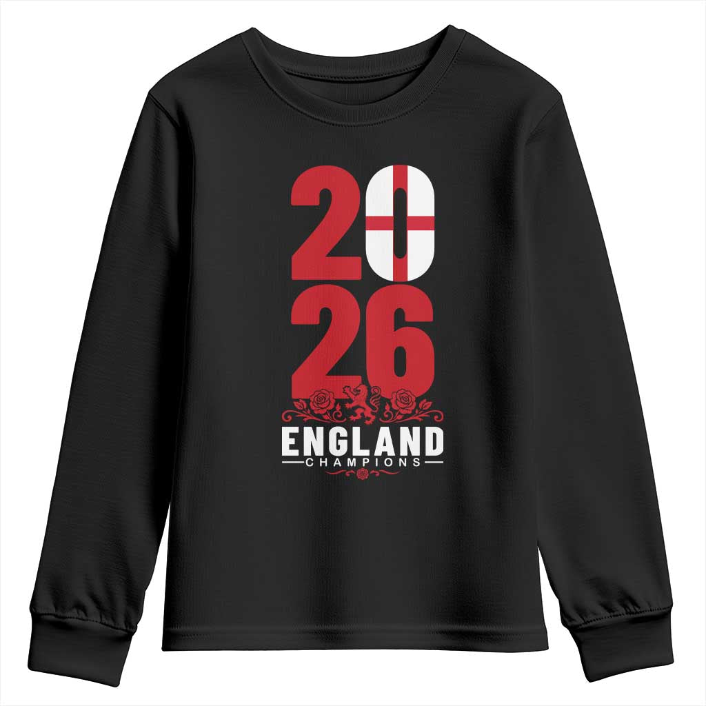 Vintage England Champions Youth Sweatshirt Football Supporter Graphic