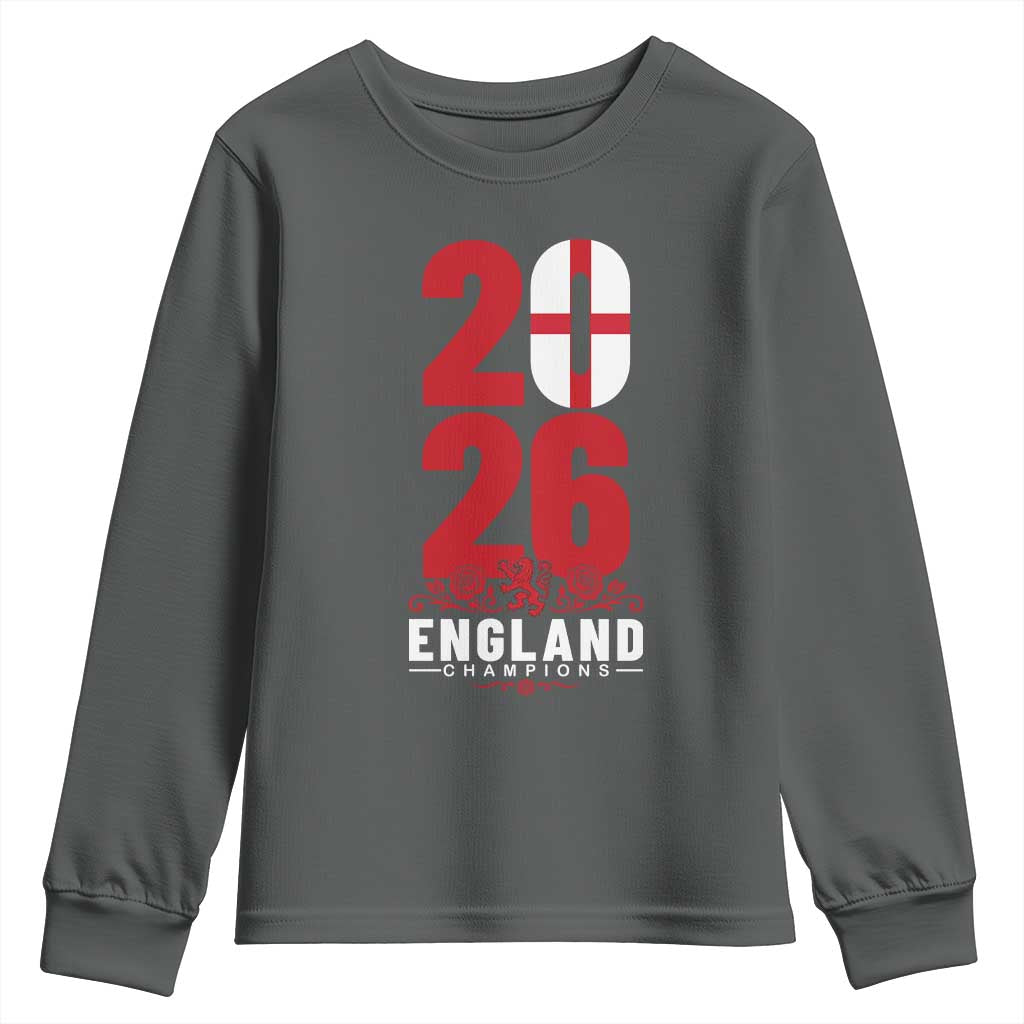 Vintage England Champions Youth Sweatshirt Football Supporter Graphic