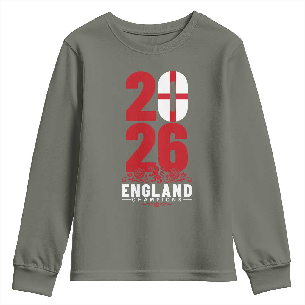 Vintage England Champions Youth Sweatshirt Football Supporter Graphic