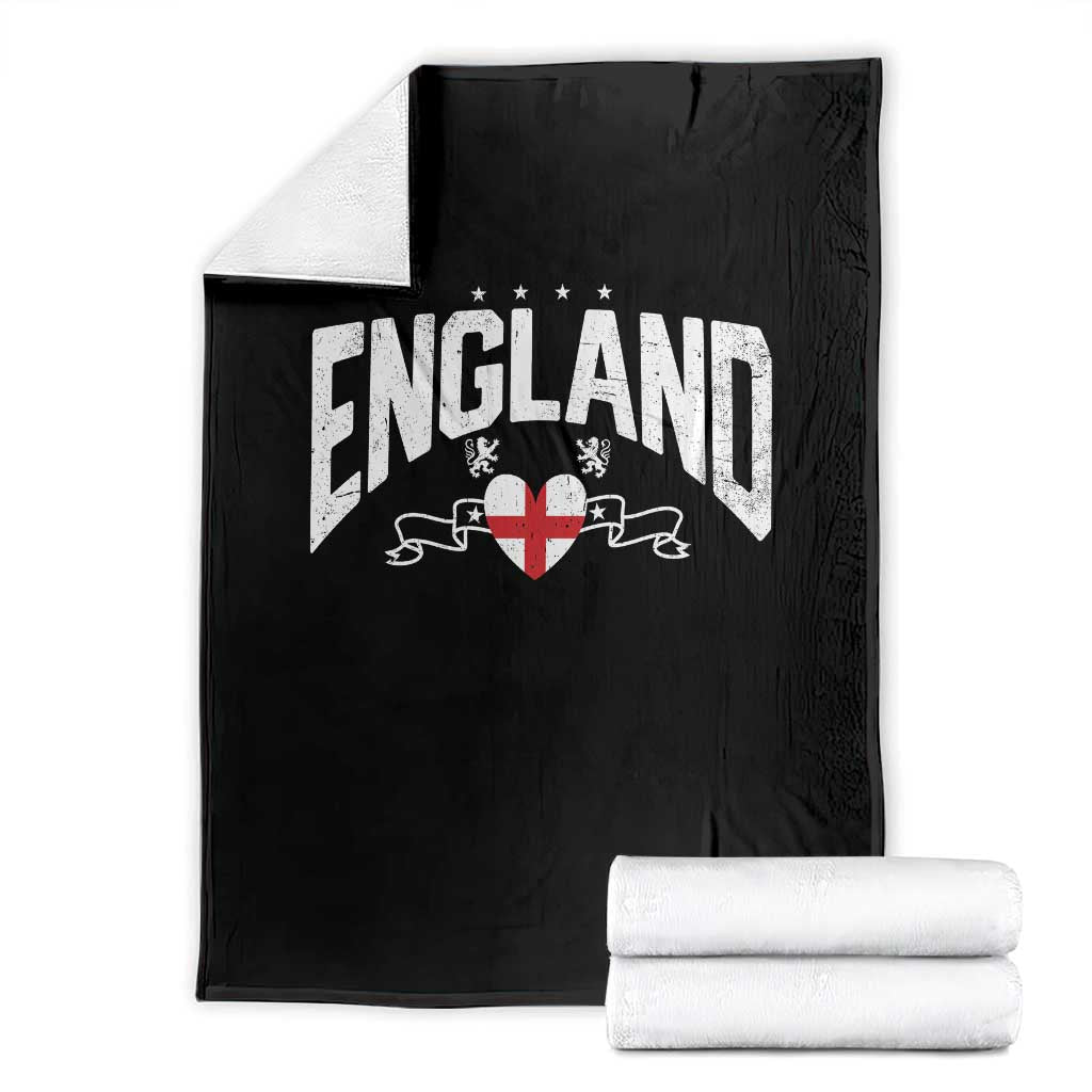 England Flag Heart Throw Blanket Patriotic English Pride Graphic Gift