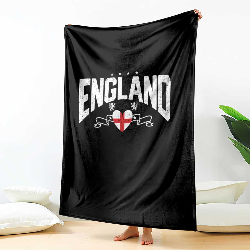 England Flag Heart Throw Blanket Patriotic English Pride Graphic Gift