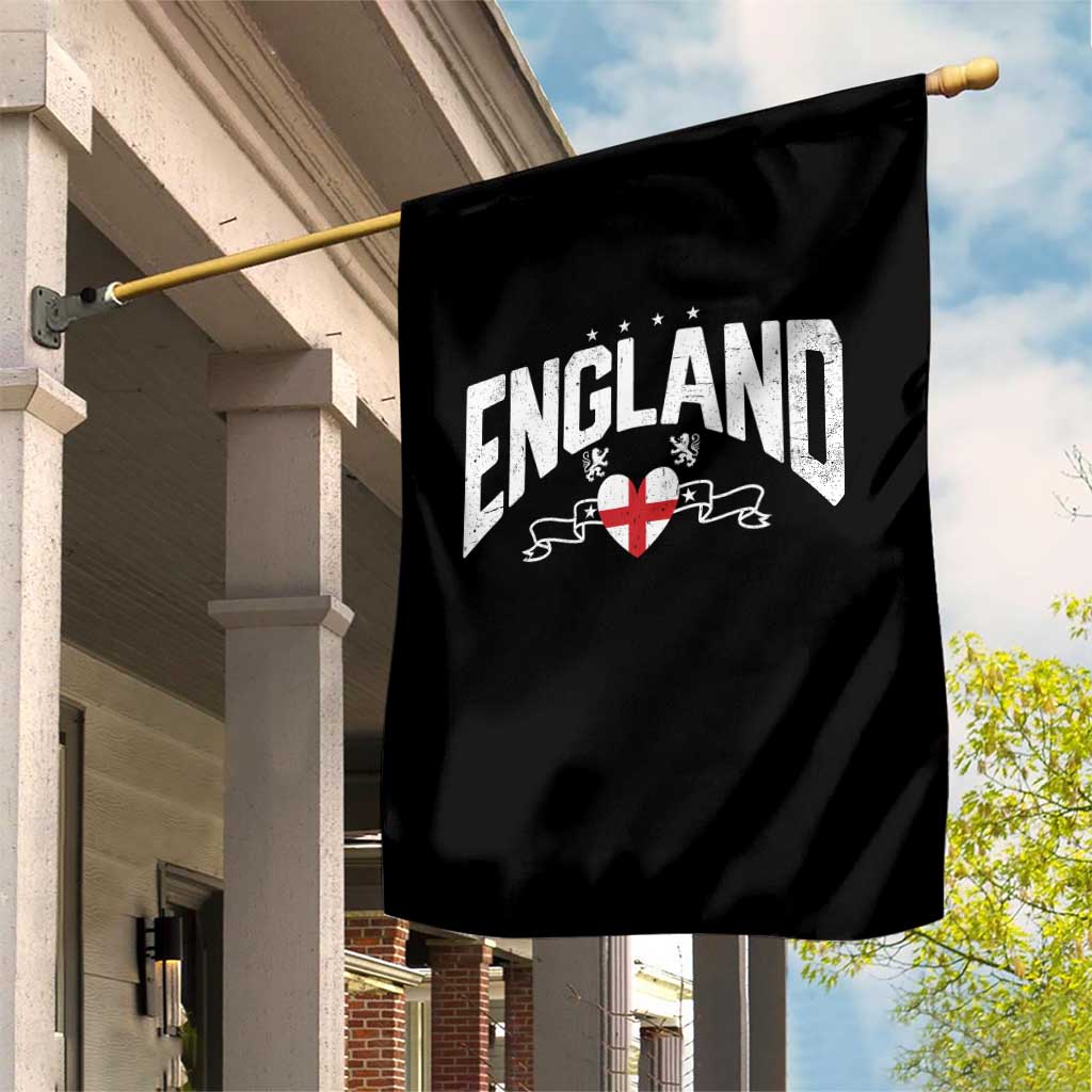 England Flag Heart Garden Flag Patriotic English Pride Graphic Gift