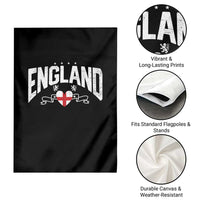 England Flag Heart Garden Flag Patriotic English Pride Graphic Gift