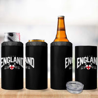 England Flag Heart 4 in 1 Can Cooler Tumbler Patriotic English Pride Graphic Gift