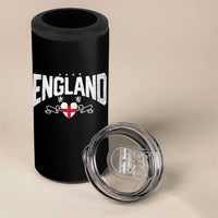 England Flag Heart 4 in 1 Can Cooler Tumbler Patriotic English Pride Graphic Gift