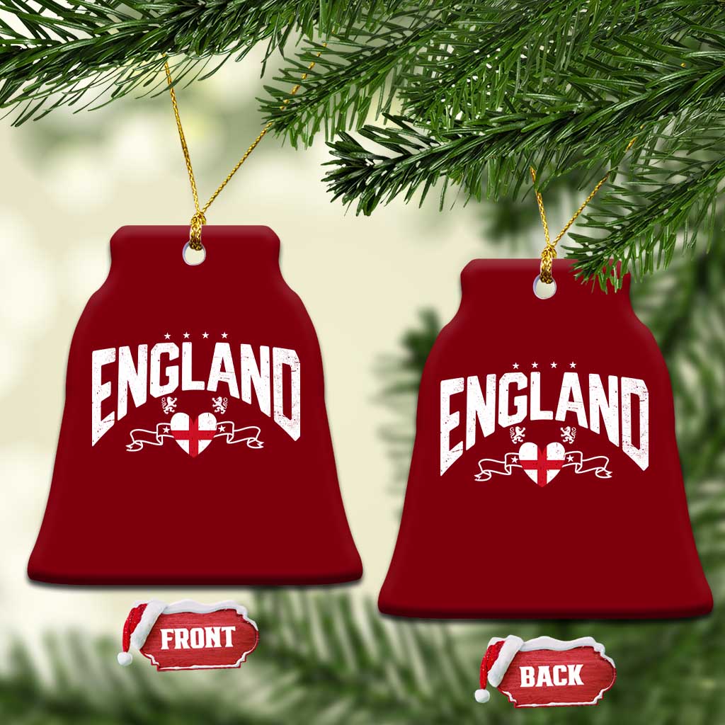 England Flag Heart Ceramic Ornament Patriotic English Pride Graphic Gift