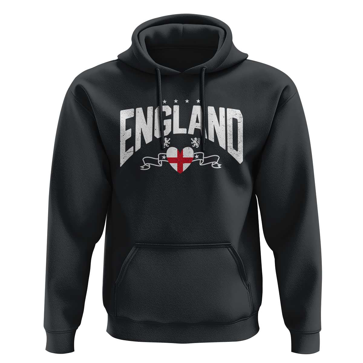 England Flag Heart Hoodie Patriotic English Pride Graphic Gift