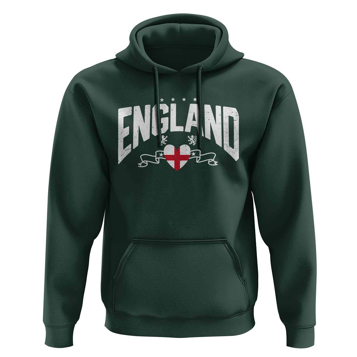 England Flag Heart Hoodie Patriotic English Pride Graphic Gift
