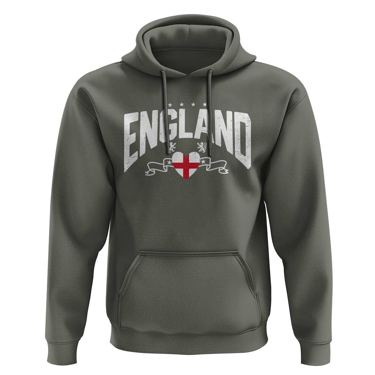 England Flag Heart Hoodie Patriotic English Pride Graphic Gift