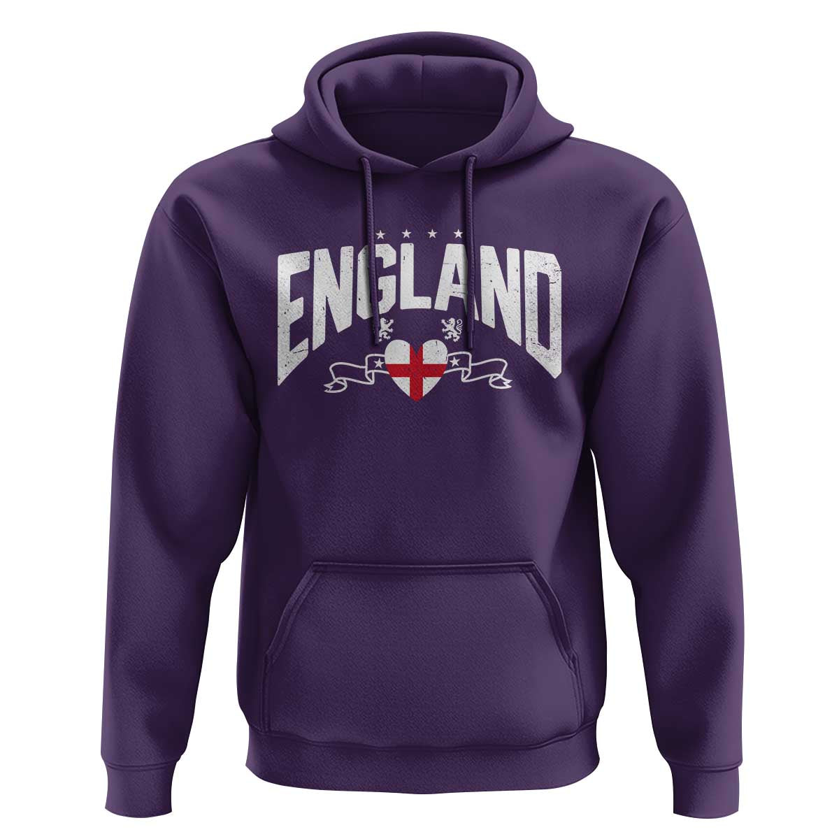 England Flag Heart Hoodie Patriotic English Pride Graphic Gift