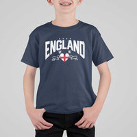 England Flag Heart T Shirt For Kid Patriotic English Pride Graphic Gift
