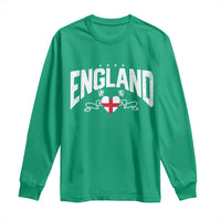 England Flag Heart Long Sleeve Shirt Patriotic English Pride Graphic Gift