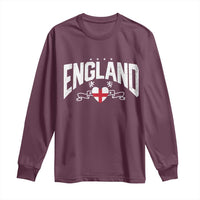 England Flag Heart Long Sleeve Shirt Patriotic English Pride Graphic Gift