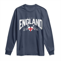 England Flag Heart Long Sleeve Shirt Patriotic English Pride Graphic Gift